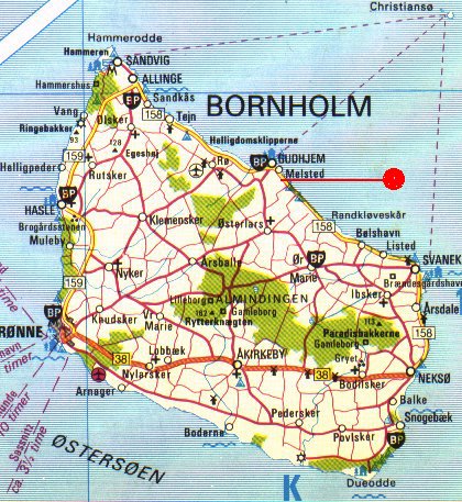 Landkarte Bornholm