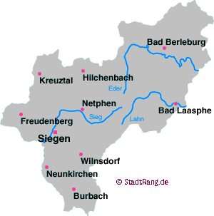Karte Kreis Siegen-Wittgenstein