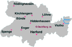 Karte Kreis Herford