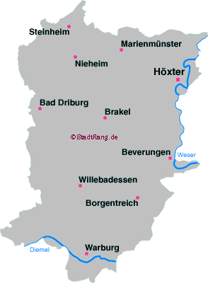 Karte Kreis Höxter